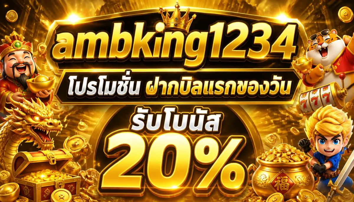 ambking1234 โปรโมชั่น ฝากบิลแรกของวัน รับโบนัส 20%
